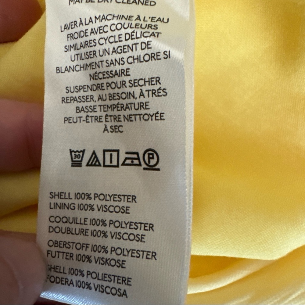 ANTHROPOLOGIE NWT $98 Maeve Solid Yellow True Wrap Ruffle Mini Skirt Size Large - Picture 6 of 8